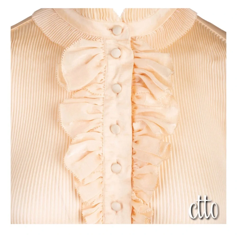 3x 👯‍♀️Host Pick⚡️Diane von Furstenberg Philippine Ruffle Top - Picture 3 of 11